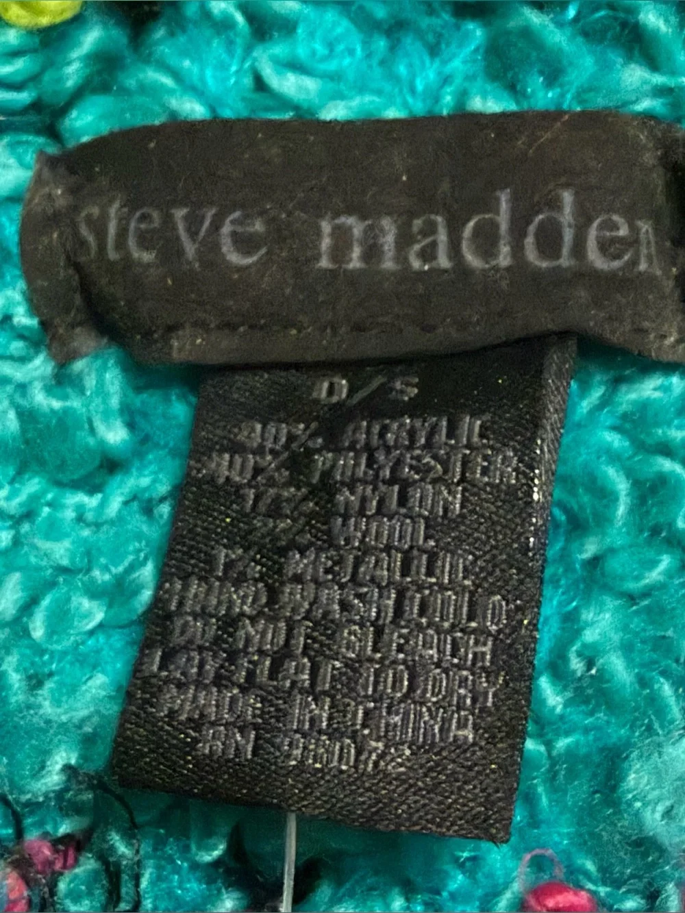 Steve Madden - Colorful Multi-Texture Loop Scarf with Bright Patchwork